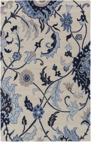 Centennial CNT-1096 Ink, Dark Blue Hand Tufted Cottage Area Rugs By Surya