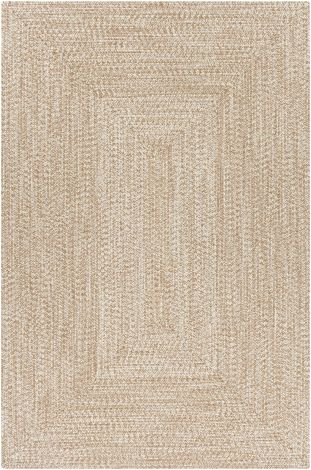 Chesapeake Bay CPK-2300 Camel, Cream Machine Woven Cottage Area Rugs By Surya