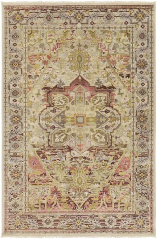 Cappadocia CPP-5021 Fuchsia, Medium Gray Hand Knotted Traditional Area Rugs By Surya
