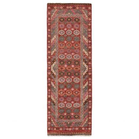 Jaipur Living Anwen Hand-Knotted Floral Red Pink Runner Rugs 