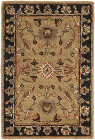 Crowne CRN-6007 Tan, Black Hand Tufted Traditional Area Rugs By Surya