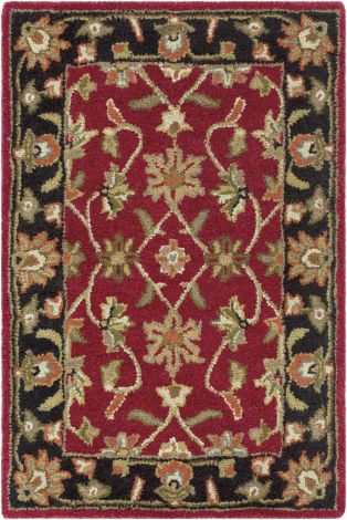 Crowne CRN-6013 Garnet, Black Hand Tufted Traditional Area Rugs By Surya