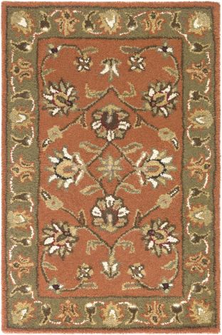 Crowne CRN-6019 Camel, Dark Brown Hand Tufted Traditional Area Rugs By Surya