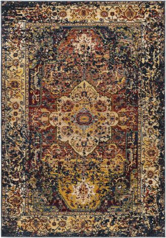 Crafty CRT-2321 Multi Color Machine Woven Traditional Area Rugs By Surya