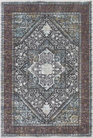 Couture CTU-2317 Dark Brown, Cream Machine Woven Traditional Area Rugs By Surya
