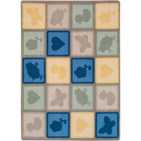 Kid Essentials Cuddly Creatures-Multi Machine Tufted Area Rugs By Joy Carpets