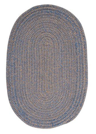 Softex Check CX25 Blue Ice Check Baby - Kids - Teen, Chenille Braided Area Rug by Colonial Mills