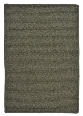 Courtyard CY51 Olive Rustic Farmhouse, Wool Braided Area Rug by Colonial Mills