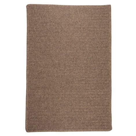 Courtyard CY64 Cocoa Rustic Farmhouse, Wool Braided Area Rug by Colonial Mills