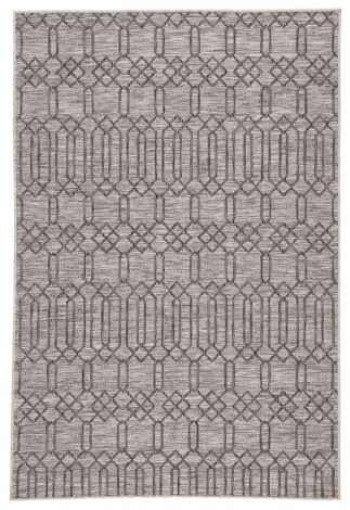 Nikki Chu By Jaipur Living Calcutta Indoor Outdoor Geometric Gray Area Rugs 
