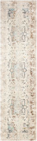 Dublin DUB-2307 Taupe, Teal Machine Woven Traditional Area Rugs By Surya