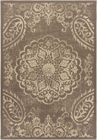 Eagean EAG-2362 Dark Brown, Wheat Machine Woven Traditional Area Rugs By Surya