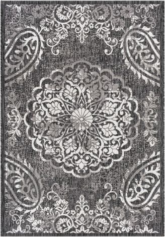 Eagean EAG-2364 Black, Charcoal Machine Woven Traditional Area Rugs By Surya