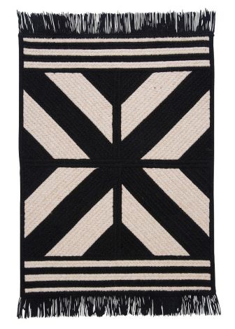 Sedona ED29 Black Modern & Contemporary, Wool Braided Area Rug by Colonial Mills