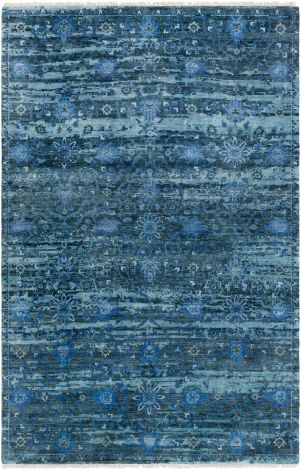 Empress EMS-7008 Denim, Charcoal Hand Knotted Traditional Area Rugs By Surya