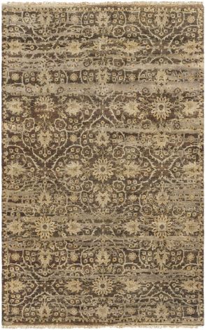 Empress EMS-7010 Dark Brown, Camel Hand Knotted Traditional Area Rugs By Surya