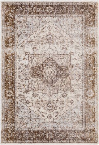 Ephesians EPC-2313 Dark Brown, Pale Pink Machine Woven Traditional Area Rugs By Surya