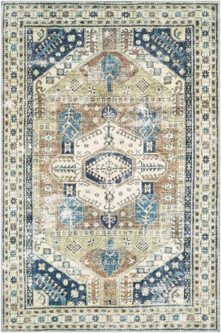 Erin ERN-2303 Moss, Olive Machine Woven Traditional Area Rugs By Surya