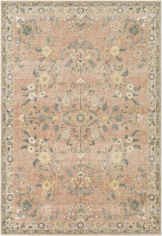 Erin ERN-2308 Cream, Pale Pink Machine Woven Traditional Area Rugs By Surya