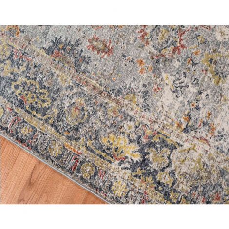 Fairmont Nanthes Charcoal / Yellow Polyester Blend Area Rugs By Amer.