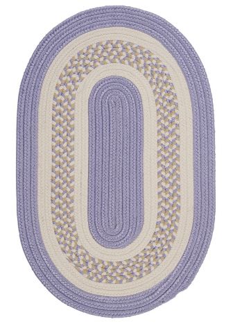 Flowers Bay FB11 Amethyst Rustic Farmhouse, Indoor - Outdoor Braided Area Rug by Colonial Mills