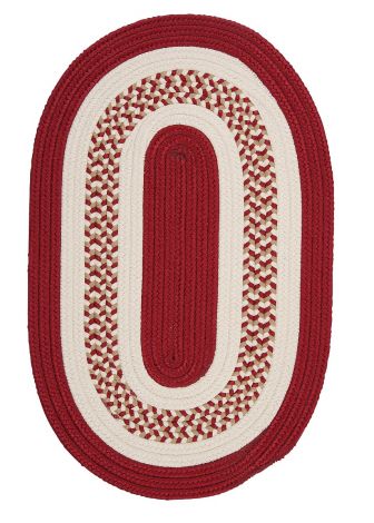 Flowers Bay FB71 Red Rustic Farmhouse, Indoor - Outdoor Braided Area Rug by Colonial Mills