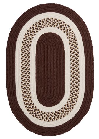 Flowers Bay FB81 Brown Rustic Farmhouse, Indoor - Outdoor Braided Area Rug by Colonial Mills