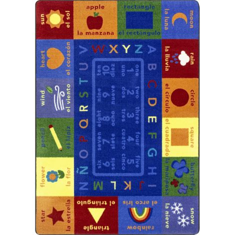Kid Essentials First Words-Multi Machine Tufted Area Rugs By Joy Carpets