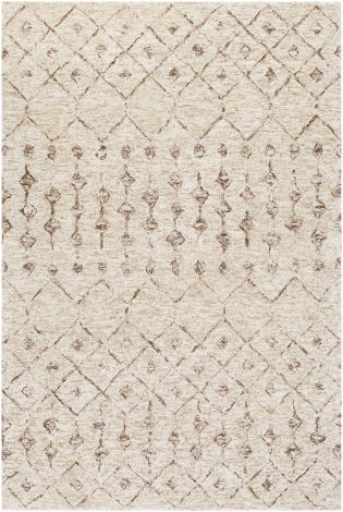 Falcon FLC-8012 Ivory, Dark Brown Hand Tufted Global Area Rugs By Surya