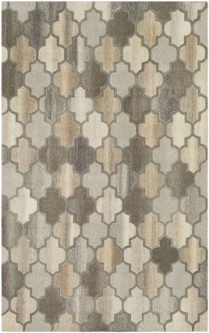Forum FM-7208 Dark Brown, Charcoal Hand Tufted Cottage Area Rugs By Surya