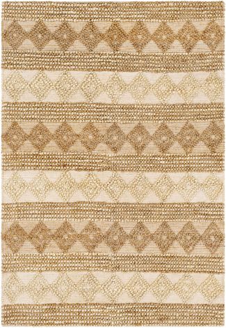 Farmhouse Naturals FNS-2301 Khaki, Camel Hand Woven Cottage Area Rugs By Surya