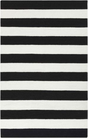Frontier FT-295 Ivory, Black Hand Woven Modern Area Rugs By Surya