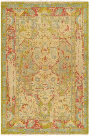 Festival FVL-1000 Lime, Aqua Hand Knotted Traditional Area Rugs By Surya