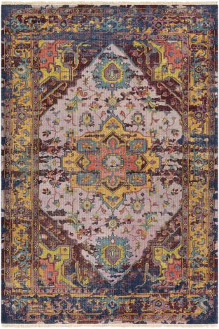 Festival FVL-1004 Eggplant, Lilac Hand Knotted Traditional Area Rugs By Surya