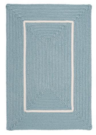 Doodle Edge FY32 Light Blue Casual, Indoor - Outdoor Braided Area Rug by Colonial Mills