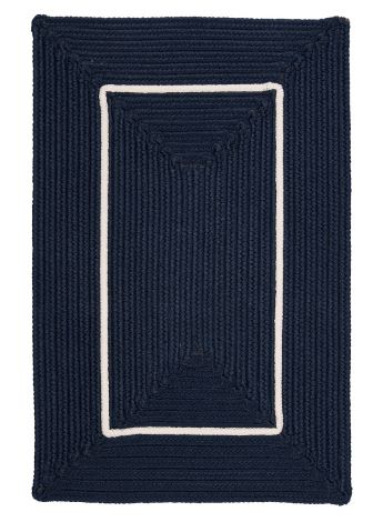 Doodle Edge FY52 Navy Casual, Indoor - Outdoor Braided Area Rug by Colonial Mills