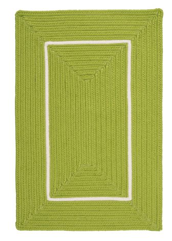 Doodle Edge FY62 Bright Green Casual, Indoor - Outdoor Braided Area Rug by Colonial Mills
