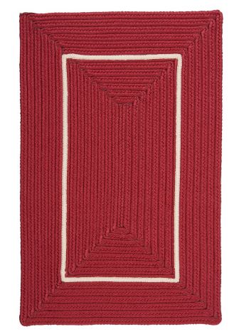 Doodle Edge FY72 Red Casual, Indoor - Outdoor Braided Area Rug by Colonial Mills