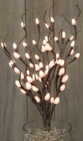 Buy Pussy Willow Lighted Branch - Electric - 19-3/4" Online