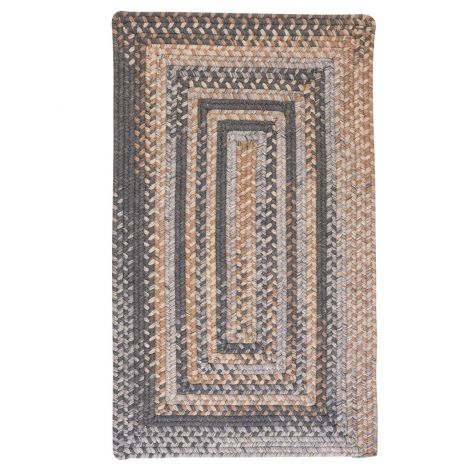 Gloucester GL98 Graphite Rustic Farmhouse, Wool Braided Area Rug by Colonial Mills