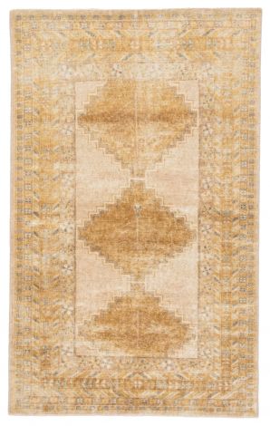 Jaipur Living Enfield Hand-Knotted Medallion Gold Gray Area Rugs 