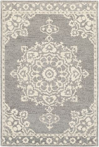 Granada GND-2310 Medium Gray, Beige Hand Tufted Traditional Area Rugs By Surya