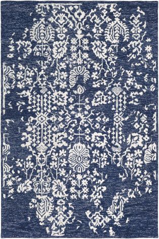 Granada GND-2311 Dark Blue, Denim Hand Tufted Traditional Area Rugs By Surya