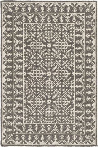 Granada GND-2315 Black, Charcoal Hand Tufted Traditional Area Rugs By Surya