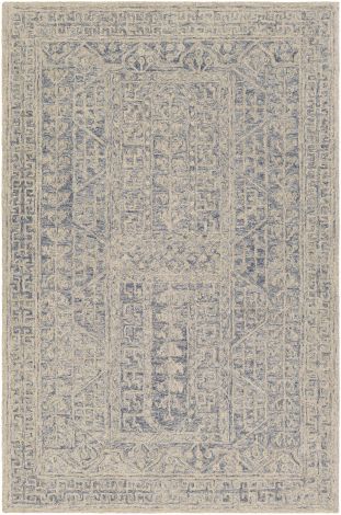 Granada GND-2318 Dark Blue, Denim Hand Tufted Traditional Area Rugs By Surya