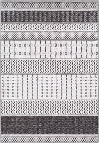 Genesis GNS-2309 White, Charcoal Machine Woven Global Area Rugs By Surya