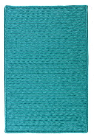 Simply Home Solid H049 Turquoise Casual, Indoor - Outdoor Braided Area Rug by Colonial Mills