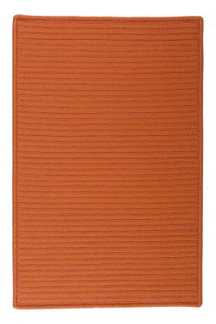 Simply Home Solid H073 Rust Casual, Indoor - Outdoor Braided Area Rug by Colonial Mills