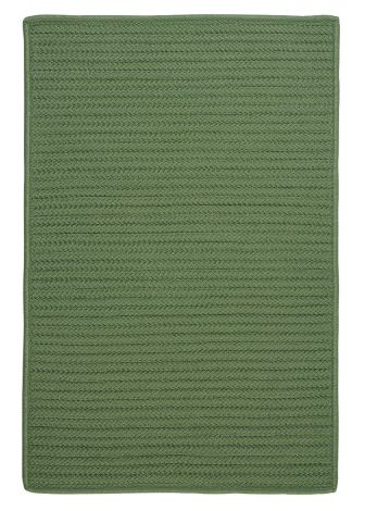 Simply Home Solid H123 Moss Green Casual, Indoor - Outdoor Braided Area Rug by Colonial Mills