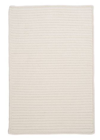 Simply Home Solid H141 White Casual, Indoor - Outdoor Braided Area Rug by Colonial Mills